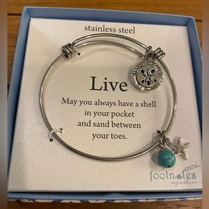 New in Box Stainless Steel Beach Bracelet